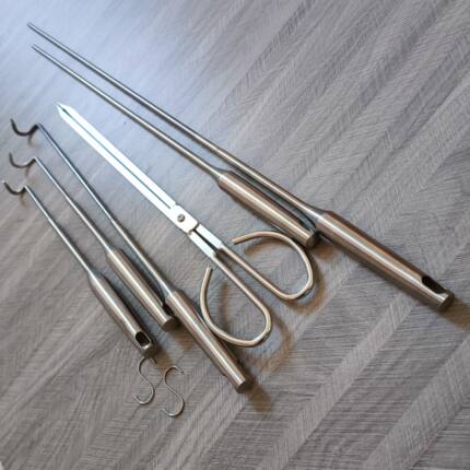 贵州火钩子不锈钢加粗加长炉老式烧火工具回风炉掏火钩家用手工
