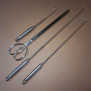 火钩子烧火工具三件套火钳火剪火棍柴火炉子配件家用不锈钢取暖炉