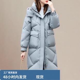 中年妈妈羽戎服女2026新款中长款大码加厚韩版白鸭戎冬季爆款外套