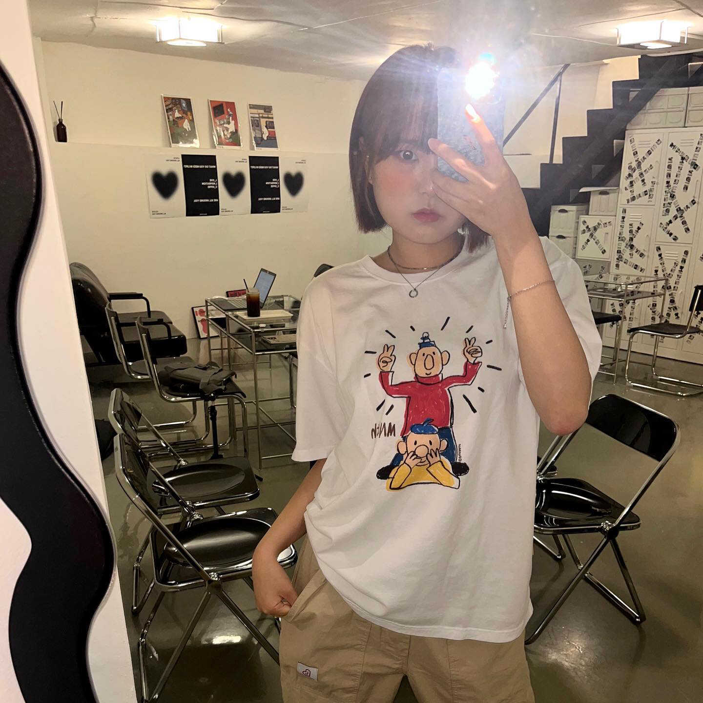 短袖ins风重磅数码印花纯棉男女