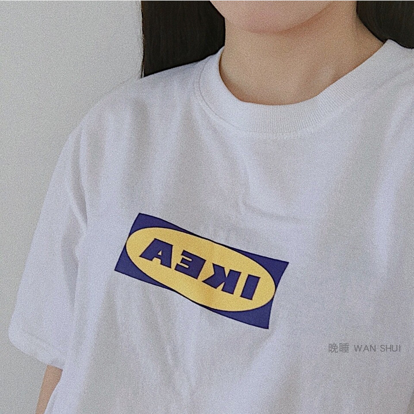 Íí˯/ʵÅÄ×ÔÖÆ¸ßINSͬ¿î³¬»ðÆ·ÖÊIKEA¶ÌÐäÒ˼ÒTÐôÐÝÏпíËÉteeÄÐÅ®