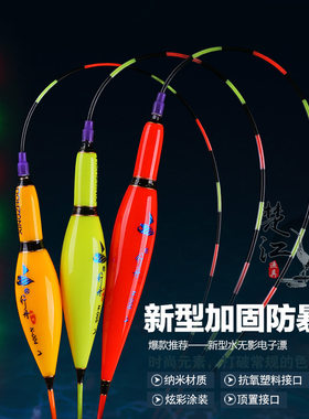 彩色电子漂鲤鱼混养夜钓鱼漂浮漂电子夜光渔漂渔具新吃铅优质无影