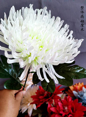 大朵花头单支花束绢花摆放花菊花