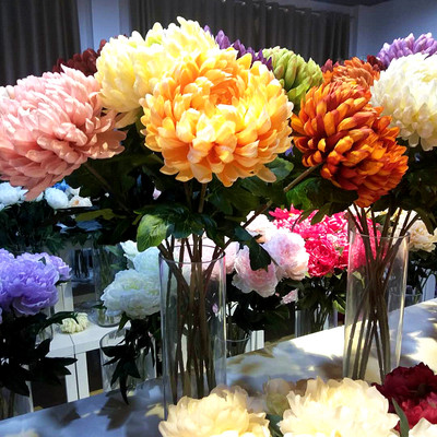 仿真富贵菊绢花拍照道具花