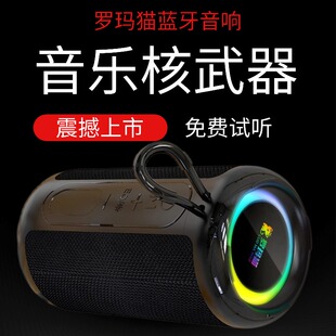 罗玛猫T2无线蓝牙音箱TWS两台互联立体声户外便携充电超长续航