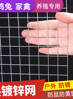 热镀锌铁丝网养殖圈地网围栏养鸡鸭兔鸽狗笼防鼠鸟黄鼠狼阳台防护