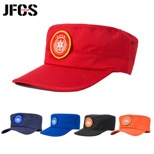 新款应急救援队工作帽平顶帽战术作训帽教官鸭舌帽消防备勤帽子男