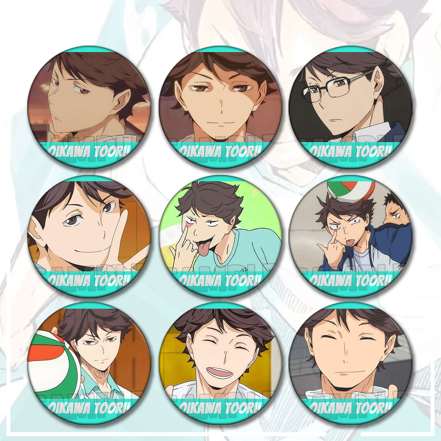 及川彻谷子吧唧徽章cos摆件勋章