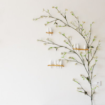 文艺氛围感软装好物布置摆件搭配客厅仿真小碎花电视沙发背景墙