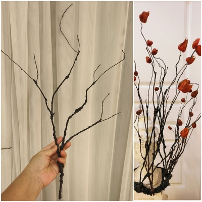 文艺氛围感软装好物布置摆件搭配客厅仿真小树枝电视沙发背景墙