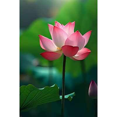 卫生间厨房间客厅玄关荷花自粘画