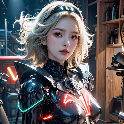 AI机甲少女战士二次元动漫海报墙贴纸超大游戏学生宿舍卧室床头壁