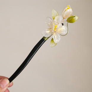 栀子花古风中式发簪国风旗袍百搭气质盘发日常发钗簪子头饰发饰品