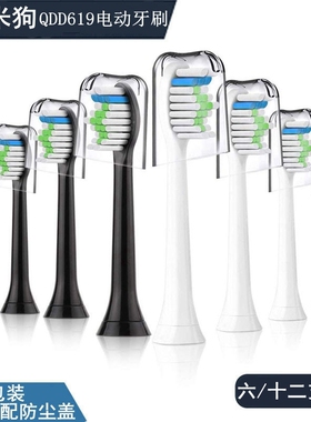 电动牙刷头适配米狗MEEEGOU声波成人QDD619/MX616/818替换美白