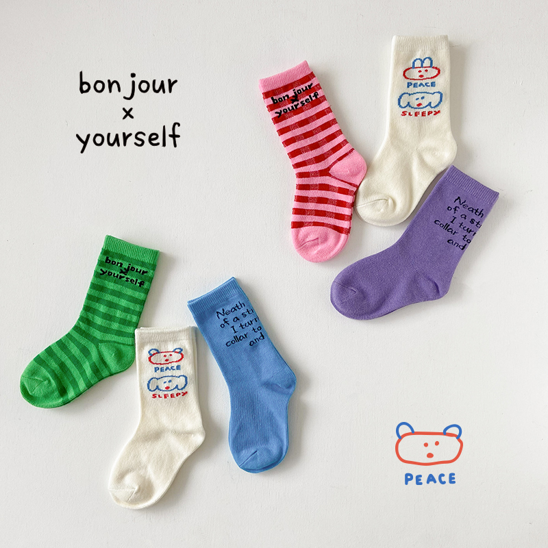 只一只韩国中筒袜春季潮袜