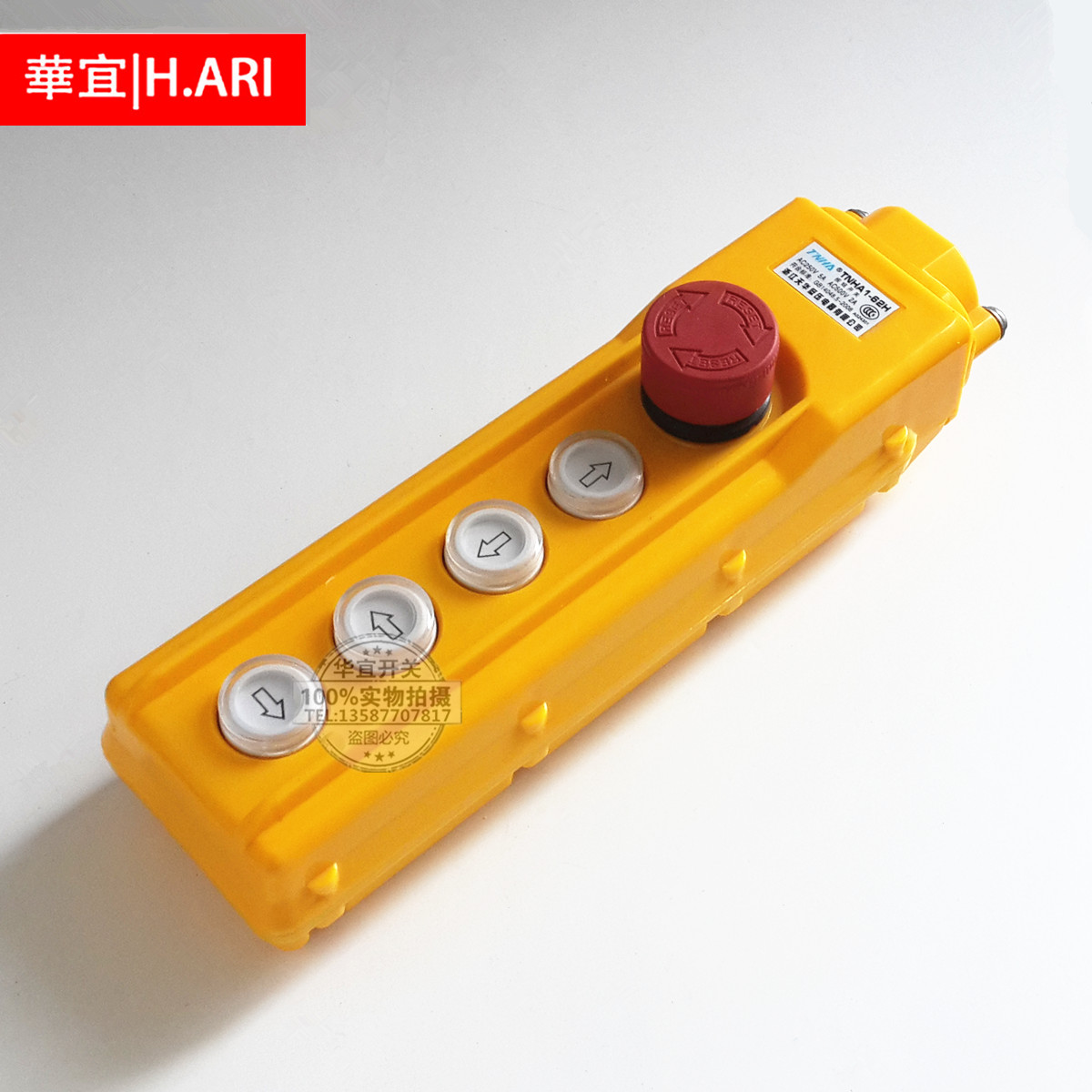 TNHA1-62H行车按钮开关COB-62H电葫芦起重控制手柄 带急停 防雨型
