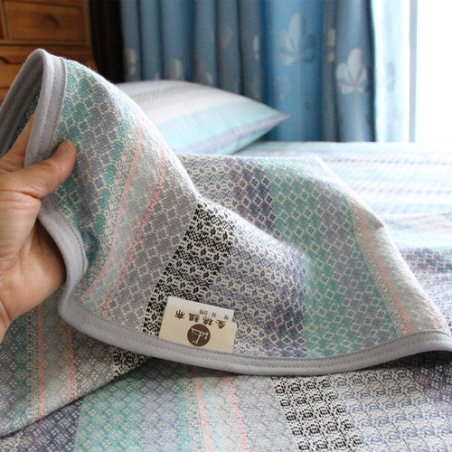 巧手金梭全棉提花老粗布凉席床单