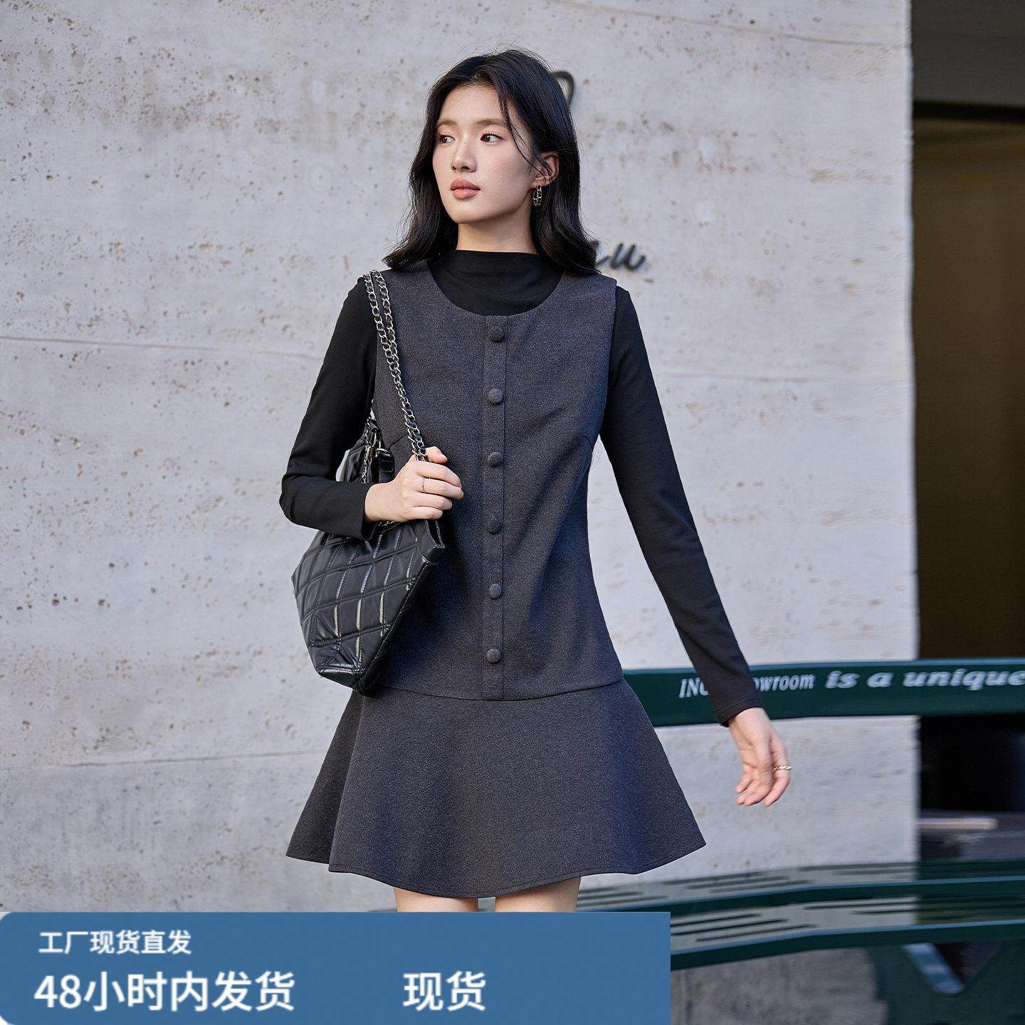 大尺码女装显瘦两件套气质半高领背心裙长袖上衣微胖mm通勤套装,孕妇装/孕产妇用品/营养,套装,淘宝优惠券,粉丝福利购,淘宝优惠卷