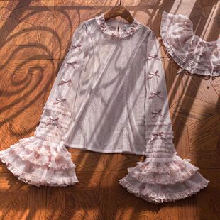 大小姐点纱内搭重工古董感小姬袖假领 春日宴内搭