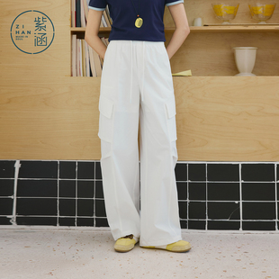 好物体验专享 新款 紫涵直筒工装 女2026年夏季 户外轻薄松紧腰 裤