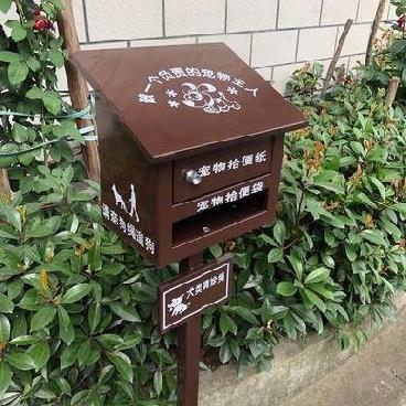 小区宠物便便箱垃圾箱黄色文明养犬便纸箱粪便桶中型公园箱拾便狗