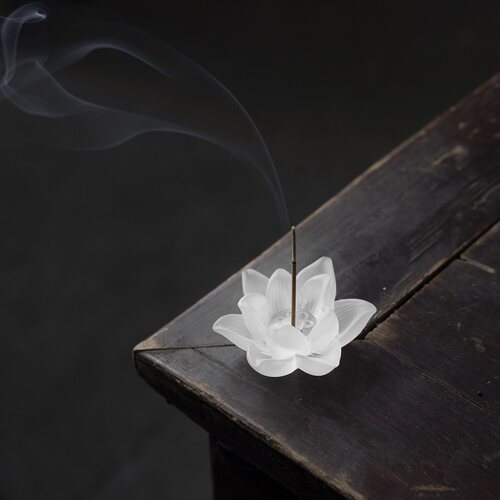 迟礼莲香炉莲花摆件香插
