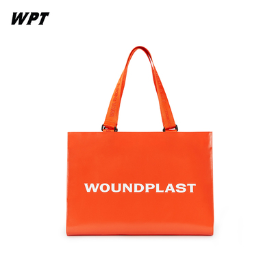 简约大容量托特包tote购物袋男女同款单肩包环保通勤防水高级PVC