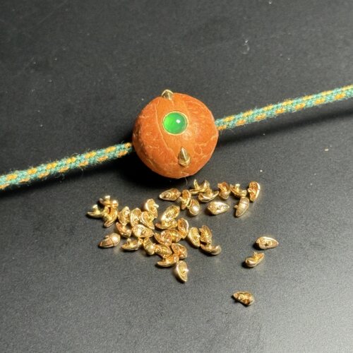 吞噬龙爪黄铜钉镶嵌配件凤眼菩提星月手串木珠批发文玩金代工定制