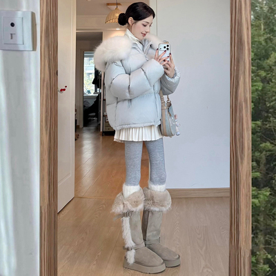 特厚纯棉打底裤女黑色大码保暖裤