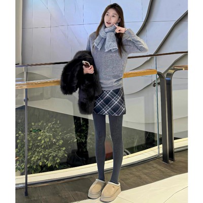 毛呢包臀短裙女显瘦复古小个子