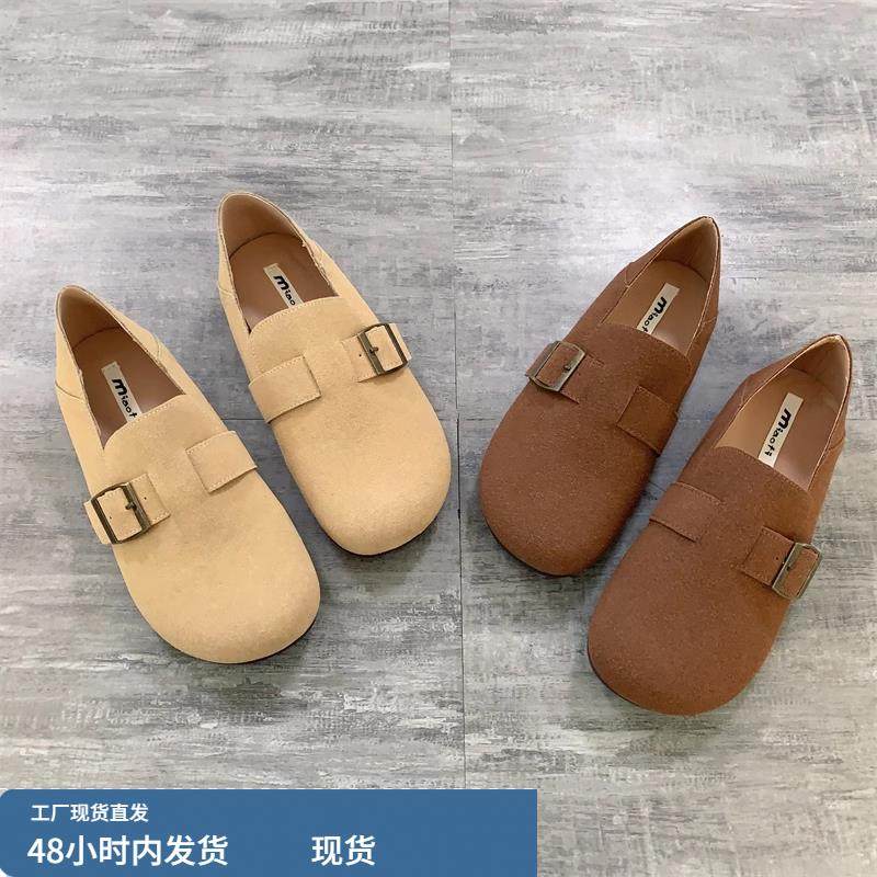 2024春秋季新款韩版网红勃肯鞋女平底百搭软底单鞋大码女鞋41-4