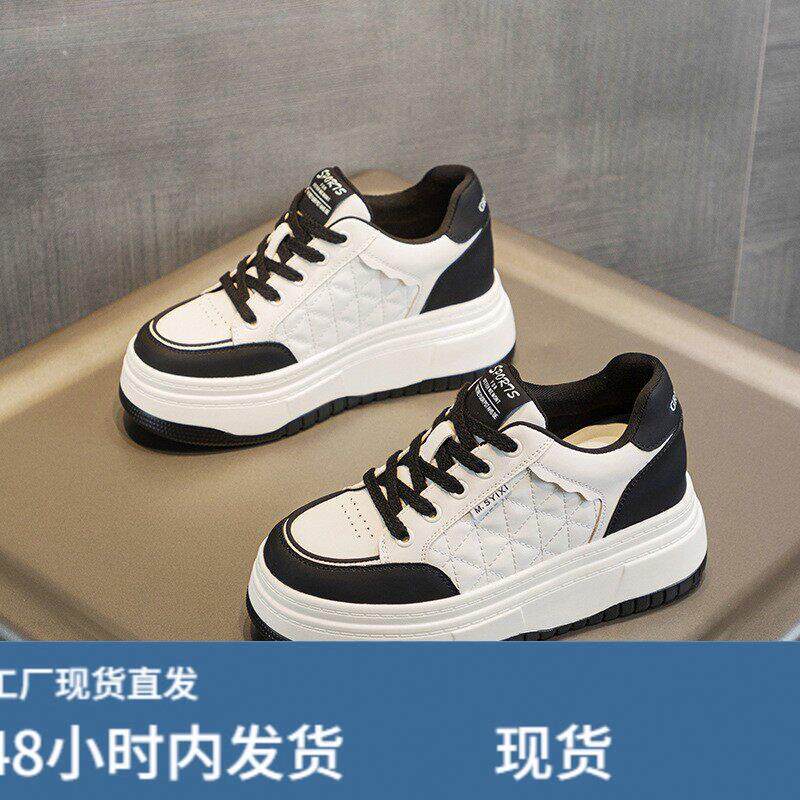 韩国明星同款厚底小白鞋女2025新款秋季百搭运动休闲板鞋增高腿长图片