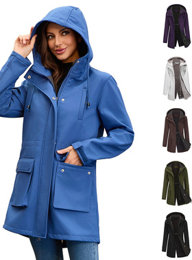 Autumn winter jacket hooded womens coat windbreaker coat top