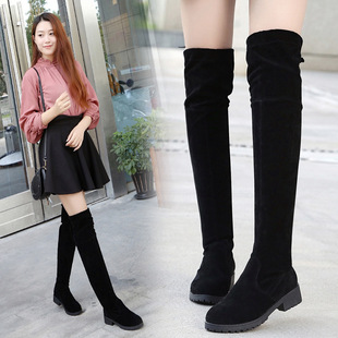 women long size boots过膝长靴女 ladies boots plus flat
