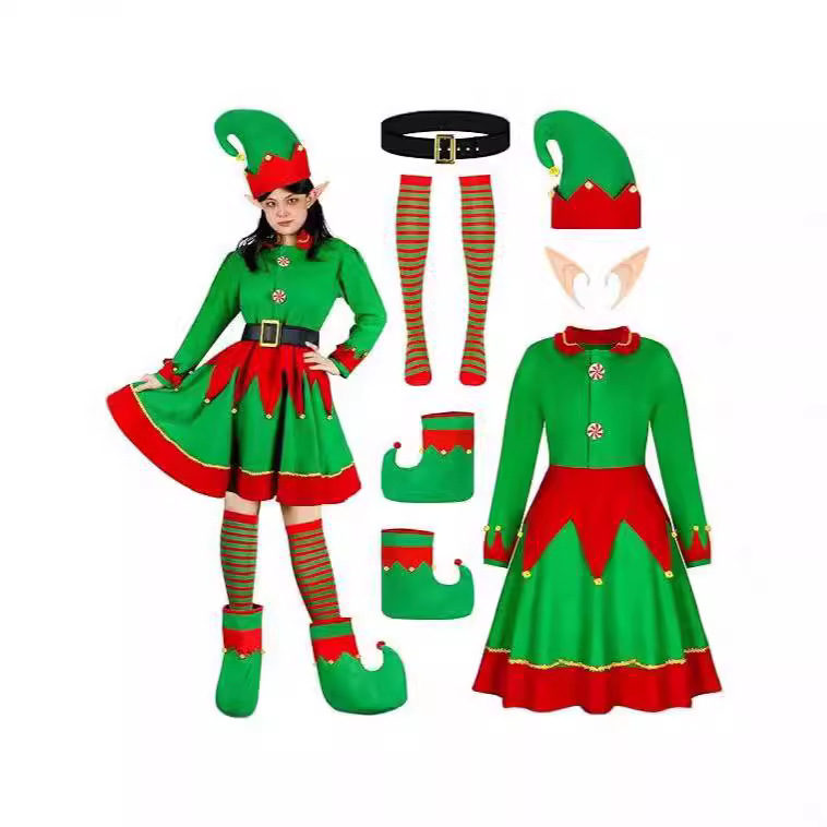 Elf set Santa Claus assistant role-playing dress, ladies'