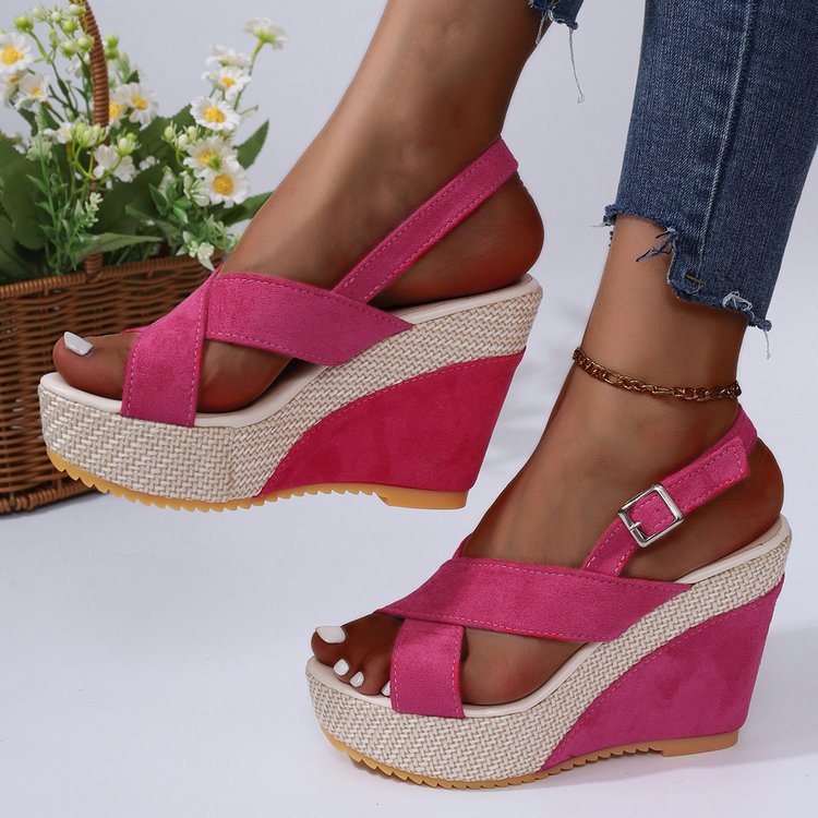 women high heel sandals summer shoes plus size 42 女大码凉鞋 女鞋 时装凉鞋 原图主图