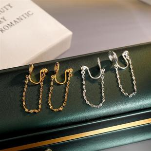 星河闪烁蚊香盘耳夹气质百搭高级感独特复古无痛无耳洞硅胶耳饰