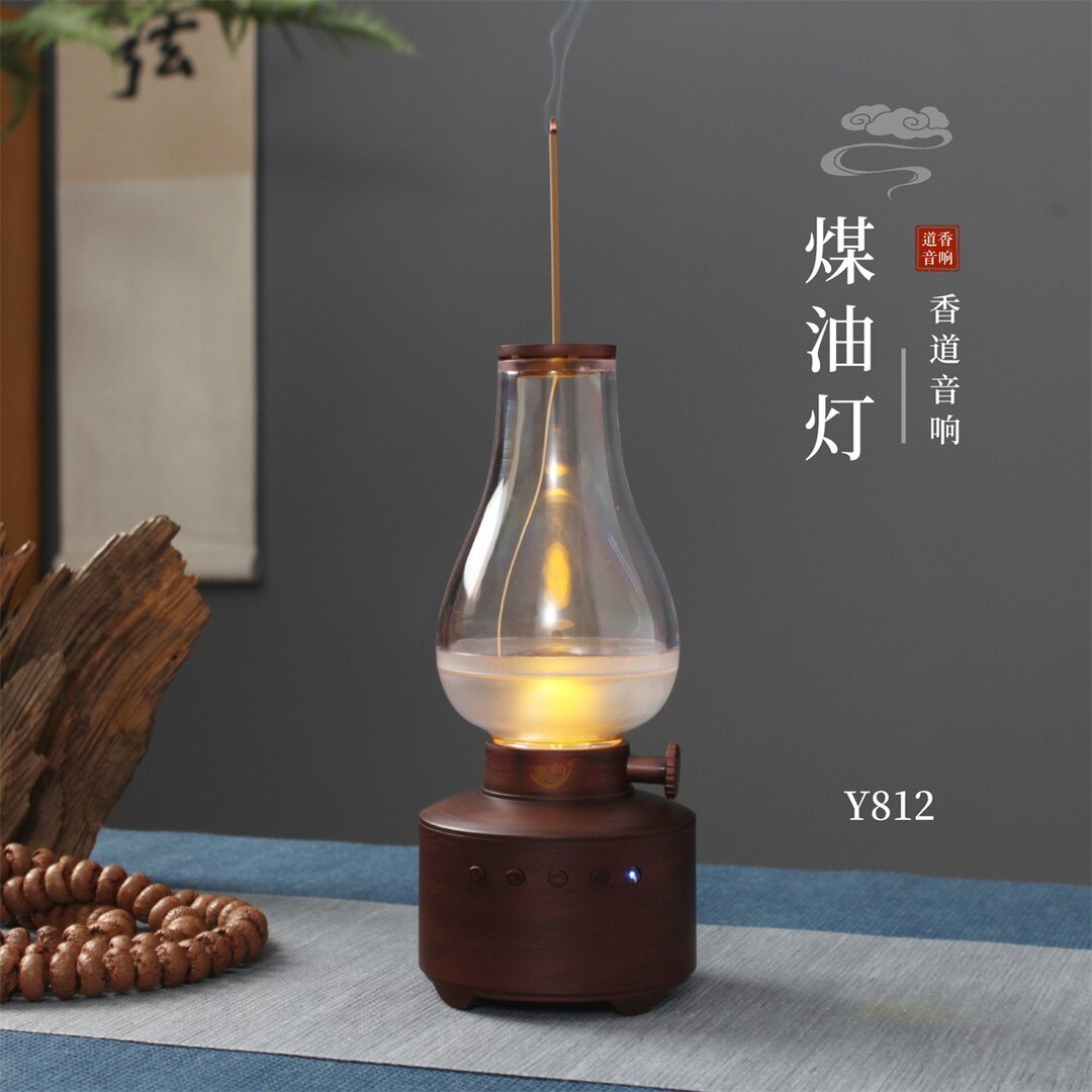 煤油灯古典轻音乐机倒流香熏炉茶道室内蓝牙音响养生馆古筝音乐盒