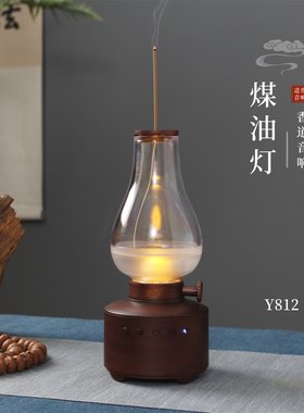煤油灯古典轻音乐机倒流香熏炉茶道室内蓝牙音响养生馆古筝音乐盒