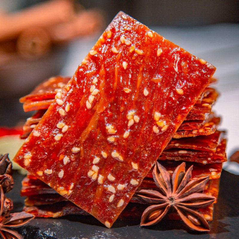 王上靖江猪肉脯干1斤5斤猪肉铺蜜汁香辣500g散装整箱网红特产零食