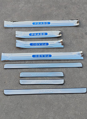 03-09款普拉多改装迎宾踏板亮条老霸道门槛条装饰条FJ120防护踏板
