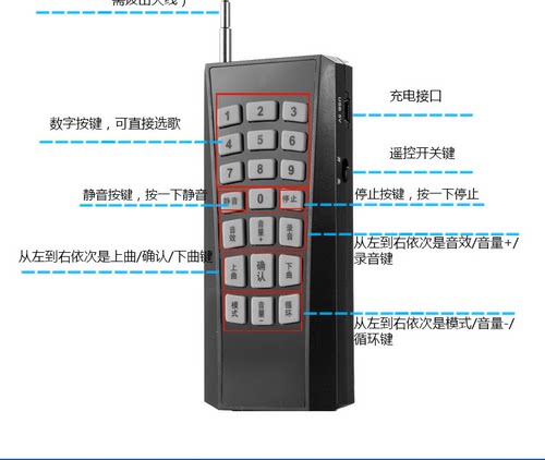 歌郎戴乐爱歌远程通用Q7牌遥控器