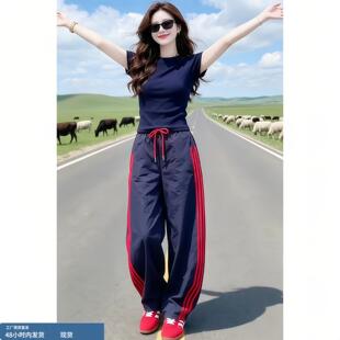跑步运动套装女2026新款夏装小个子超火减龄今年流行巨好看两件套