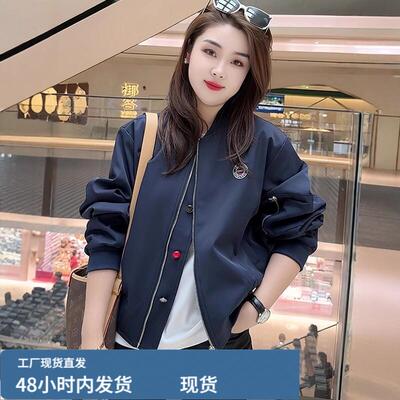宽松棒球服短款外套女爆