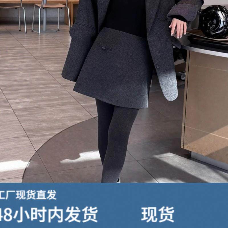 韩系格雷系毛呢a字灰色半身裙女秋冬外穿加厚小个子超好看短裙子,运动/瑜伽/健身/球迷用品,瑜伽短裙,淘宝优惠券,粉丝福利购,淘宝优惠卷