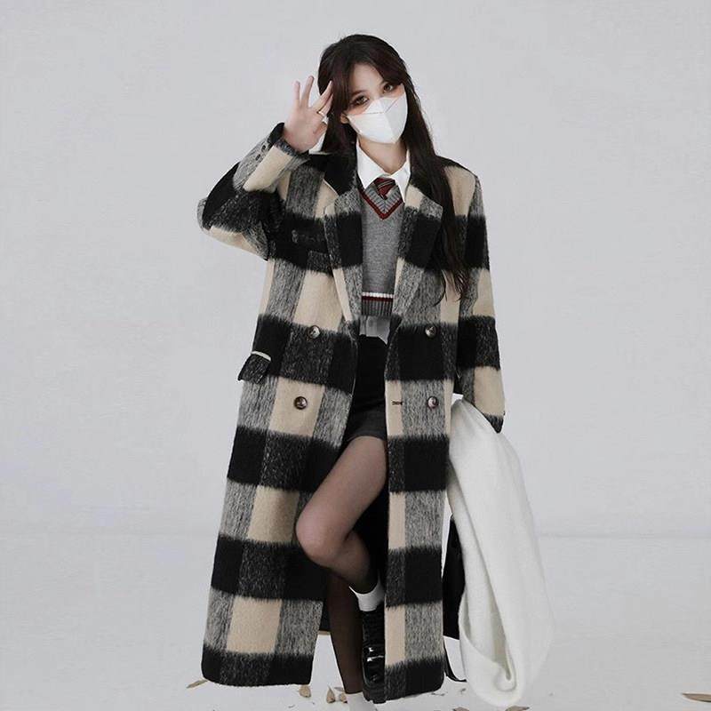 格子毛呢外套女中长款2024秋冬季新款高级感羽绒内胆加厚呢子大衣,运动/瑜伽/健身/球迷用品,广场舞套装,淘宝优惠券,粉丝福利购,淘宝优惠卷