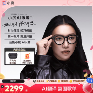 【重磅新品】小度AI眼镜Pro 拍照翻译备忘录AI智能眼镜AI识物 拍视频蓝牙无线连接可充电