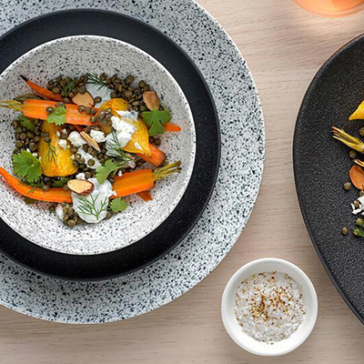 澳大利亚maxwell williams芝麻斑点纹10英寸牛排水果沙拉平盘浅盘