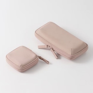 muji无印良品聚酯纤维首饰包旅行便携小包收纳盒化妆包项链收纳包