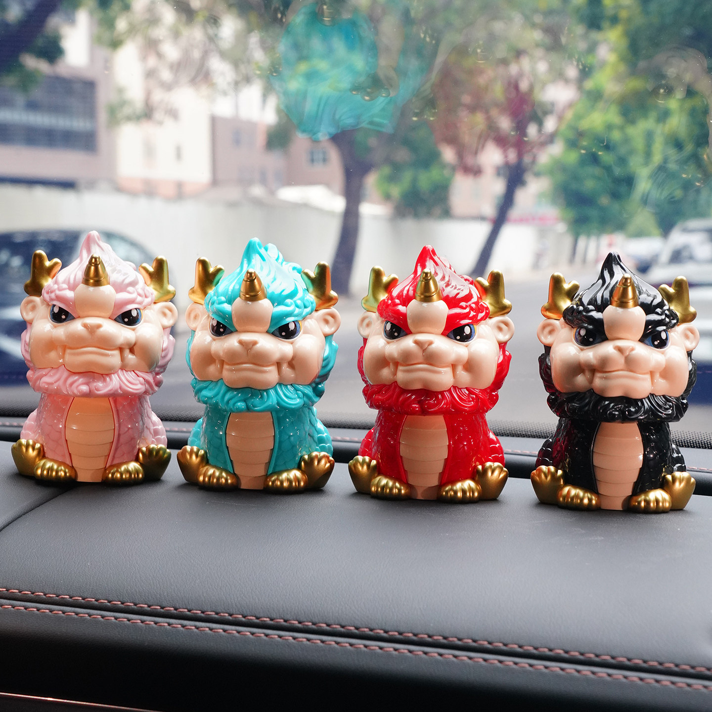 国潮Q版招财麒麟太阳能汽车载摆件吉祥招财开业前台春节新年貔貅,家居饰品,桌面摆件,淘宝优惠券,粉丝福利购,淘宝优惠卷